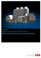 Motor Protection and Control - Block Contactors and Overload Relays