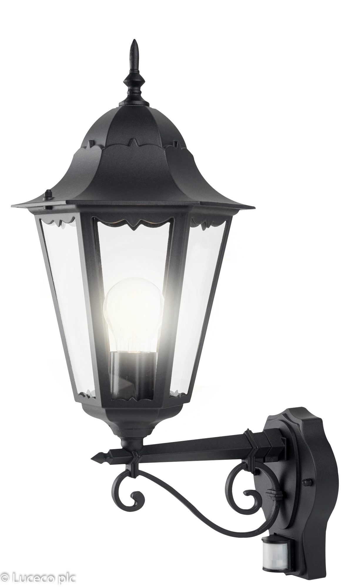 coach lantern with adjustable pir